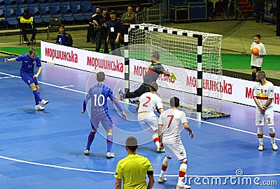 UEFA Futsal Euro 2018 qualifying tournament in Kyiv Editorial Stock Photo