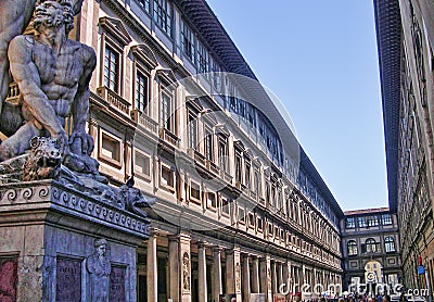 The Uffizi Gallery in Florence Editorial Stock Photo
