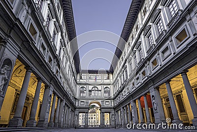 Uffizi Gallery in Florence Editorial Stock Photo