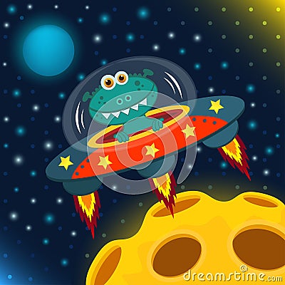 UFO alien Vector Illustration