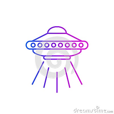 UFO flying saucer Vector Illustration