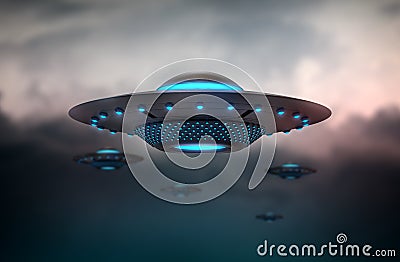 Ufo invasion Stock Photo