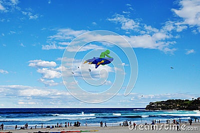 UFO kite with green alien Editorial Stock Photo