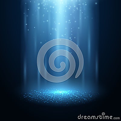 UFO light beam isolated. Vector illustration Vector Illustration