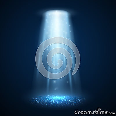 UFO light beam . Vector illustration Vector Illustration