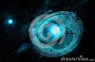 Ufo in outer space Stock Photo
