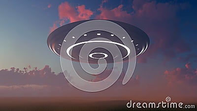 Ufo over nature Stock Photo