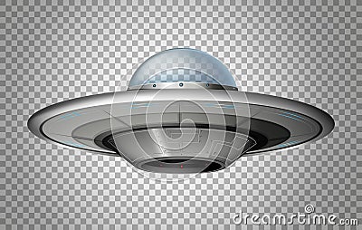 UFO in round shape Vector Illustration