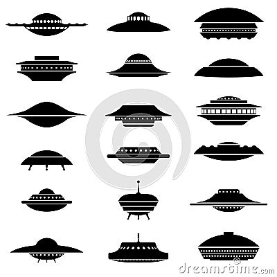 UFO ships Vector Illustration