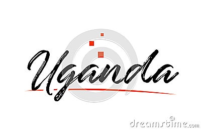 Uganda country typography word text for logo icon design Stock Photo