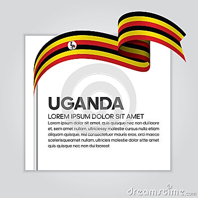 Uganda flag background Vector Illustration