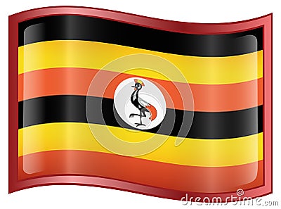 Uganda Flag Icon Vector Illustration
