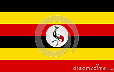 Uganda flag Stock Photo