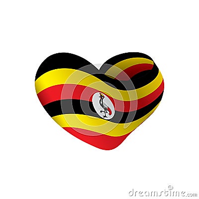 Uganda flag, vector illustration Vector Illustration