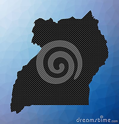 Uganda geometric map. Vector Illustration