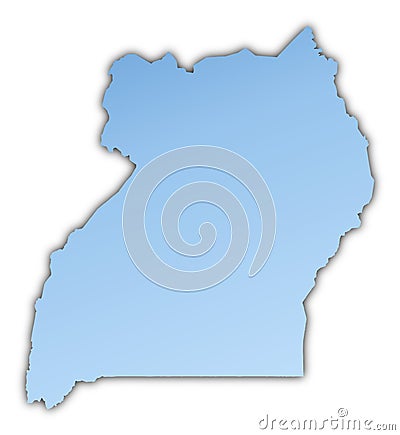 Uganda map Stock Photo