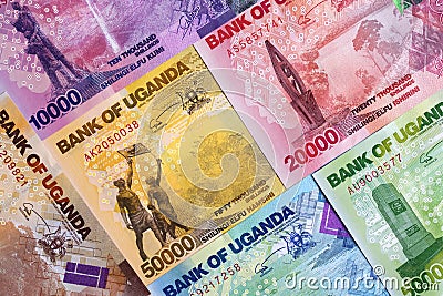 Ugandan Shilling, a background Stock Photo