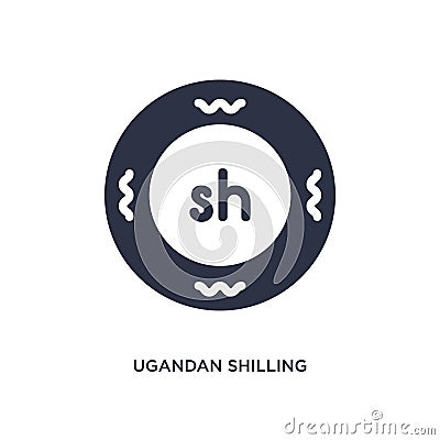 ugandan shilling icon on white background. Simple element illustration from africa concept Vector Illustration