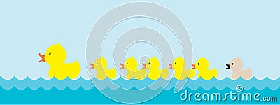 Ugly duckling Vector Illustration