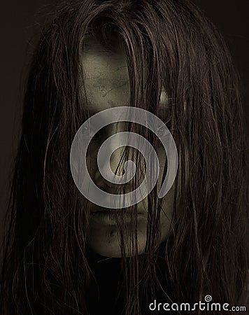 Ugly horror girl Stock Photo