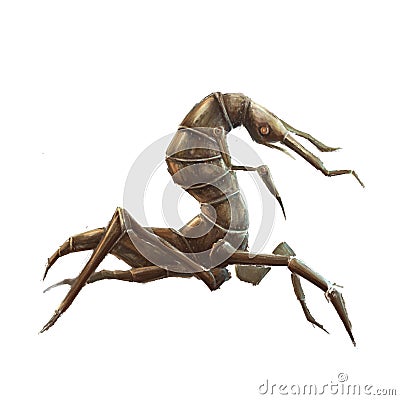 Ugly king of insect creatures concept art on white background Stock Photo