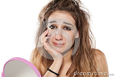 Ugly makeup Stock Photo