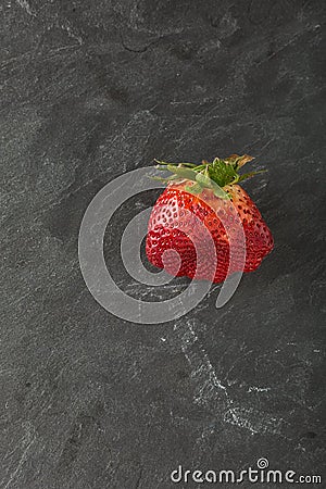 Ugly organic strawberries on white background Stock Photo