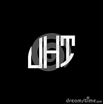 UHT letter logo design on black background. UHT creative initials letter logo concept. UHT letter design Vector Illustration