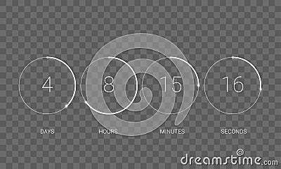 Countdown clock counter vector digital timer Vector Illustration