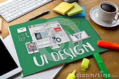 UI Design Website Software Media WWW to Create Innovation Imagi Stock Photo