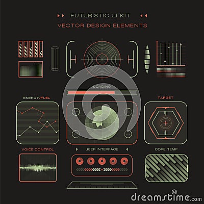 UI hud infographic interface web elements Stock Photo