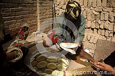 The Uighur woman in Kashgar Stock Photo