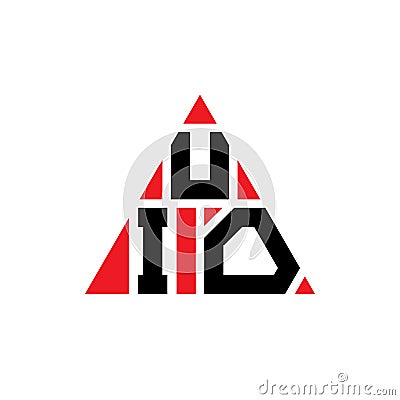 UIO triangle letter logo design with triangle shape. UIO triangle logo design monogram. UIO triangle vector logo template with red Vector Illustration