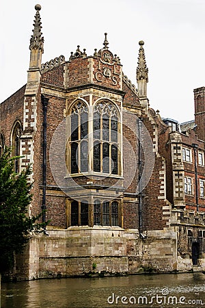 St John`s College Chapel from the River Cam Editorial Stock Photo