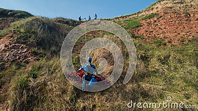 UK Coastguard Search and Rescue Team Editorial Stock Photo