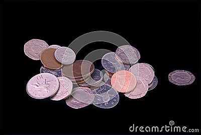 UK coinage - loose change Stock Photo