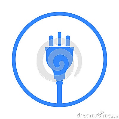 UK Electric Plug icon, symbol. United Kingdom, Great Britain standart Vector Illustration