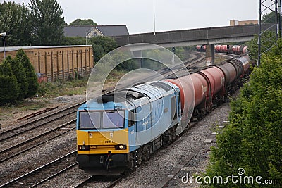 UK Freight Train Editorial Stock Photo