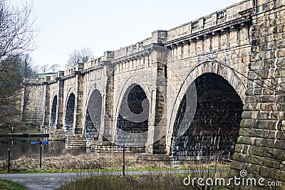 UK Lancaster March 13 2016 Close up of the Lune aqueduct near Lancaster Editorial Stock Photo