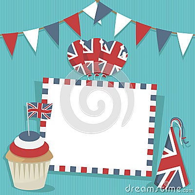 Uk party card Vector Illustration