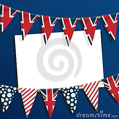 Uk party card Vector Illustration
