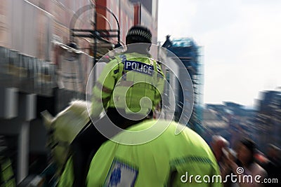 UK police woman on horse back Editorial Stock Photo