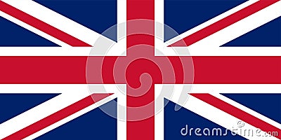 UK. Union Jack. Flag of United Kingdom. Official colors. Correct proportion. Vector Vector Illustration