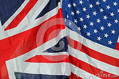 UK and US flags Stock Photo