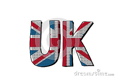 UK word flag Vector Illustration