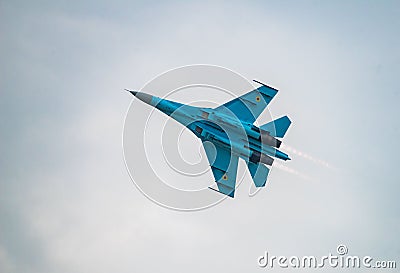 Ukraine Airforce planes in the RIAT airshow in Fairford, England, UK Editorial Stock Photo