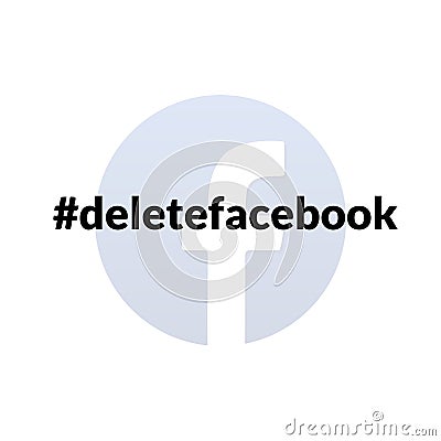 Facebook boycott hashtag Editorial Stock Photo