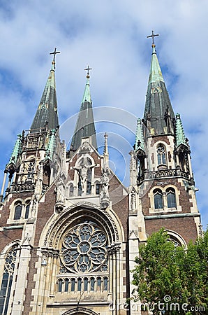 Ukraine, church of saints Olga and Elizabeth in Lviv Stock Photo