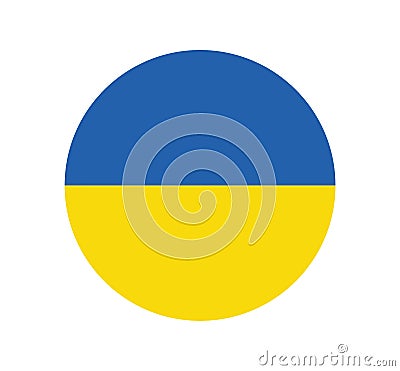 Ukraine Circle Icon Unity Peace Flag Care Support Humanity Solidarity Freedom Independence Stop The War Illustration Vector Illustration