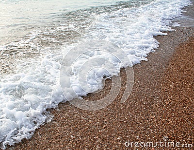 Ukraine. Crimea. Waves on Black sea Stock Photo